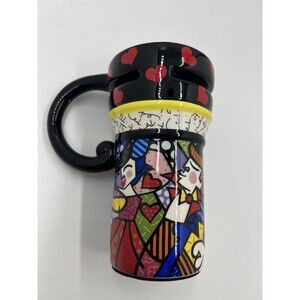Romero Britto Ceramic 16oz Coffee Travel Mug Dancing People